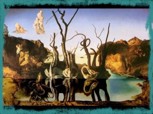 Dali, Swans Reflecting Elephants, 1937